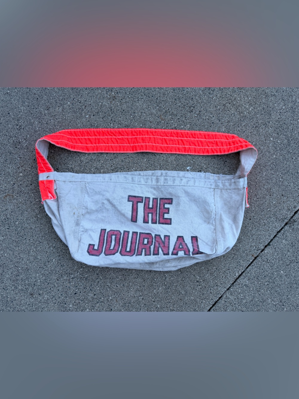 Vintage “The Journal” Canvas Crossbody Newspaper Bag